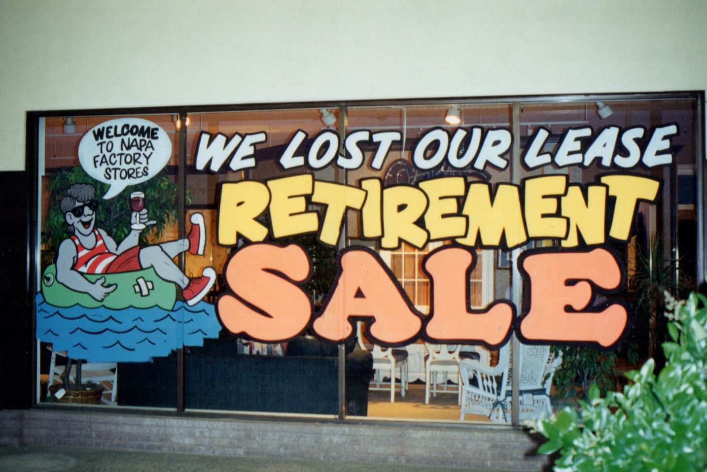 Before the outlets - Allen & Benedict store closing sign